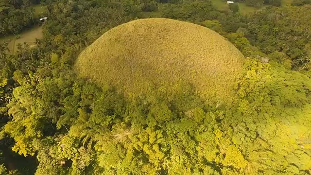 巧克力山在保和，菲律宾，鸟瞰图视频素材