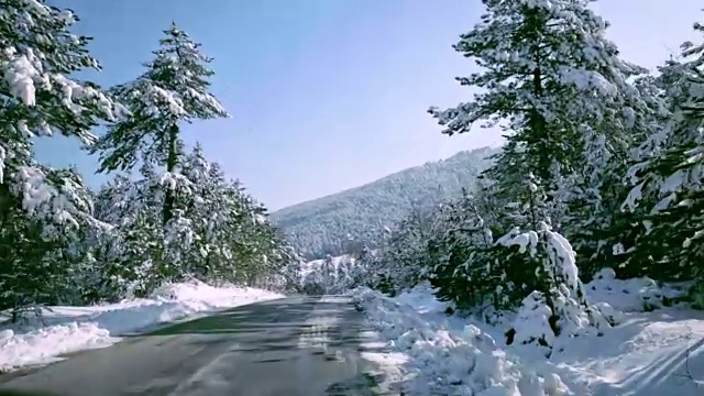 雪路视频素材