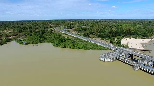 北门水坝水电厂鸟瞰图视频下载