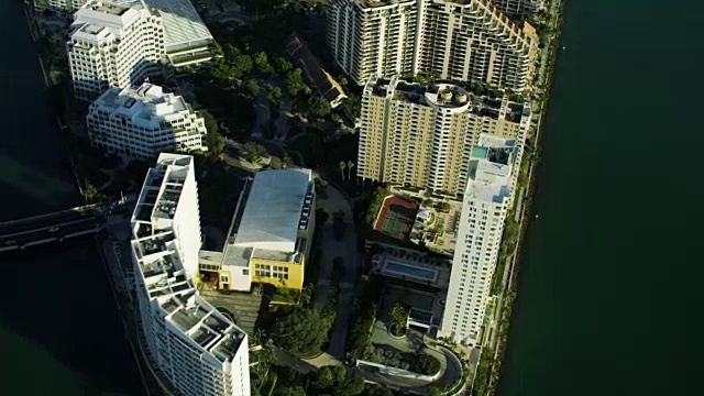 空中日出的看法Brickell Key公寓度假迈阿密视频素材