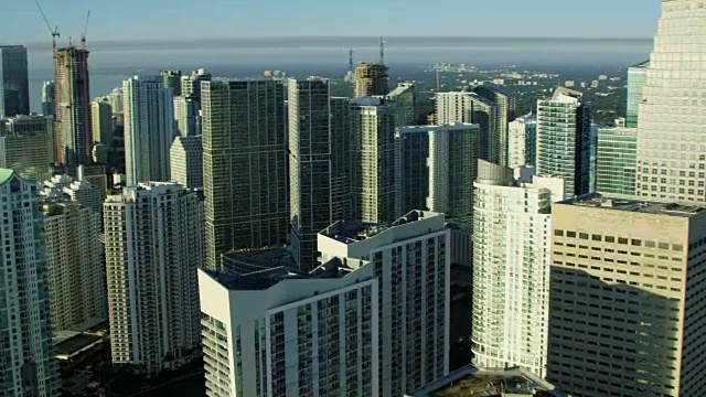 空中日出的看法Brickell Key公寓度假迈阿密视频素材