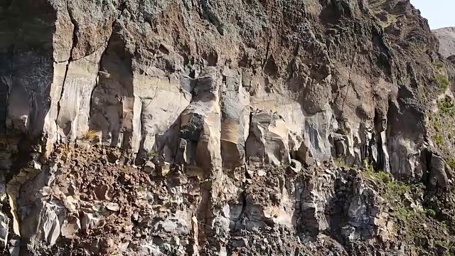 凝固的岩石在维苏威火山山顶在意大利那不勒斯，序列视频素材