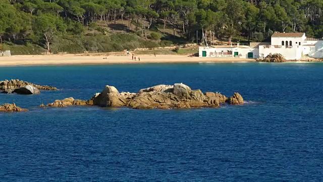 加泰罗尼亚的“布拉瓦海岸”海景。时间流逝。视频素材