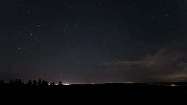 冷锋夜间过境，时间推移视频素材