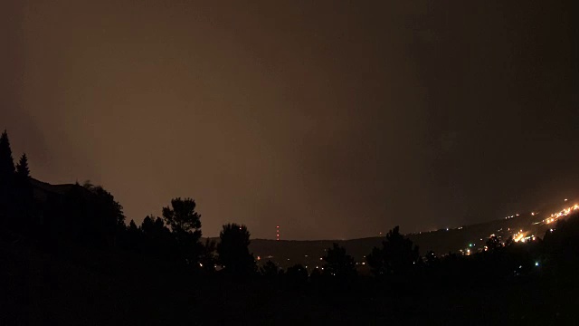 月亮和雷暴，时间流逝视频素材