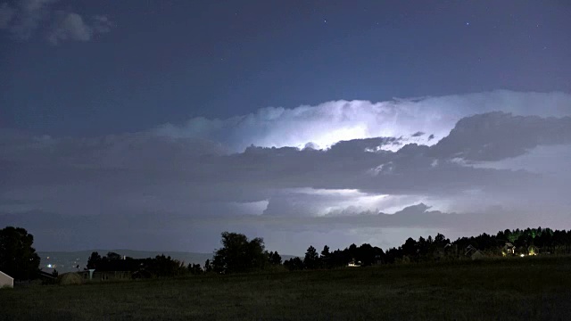 夜间积雨云，时间间隔视频素材