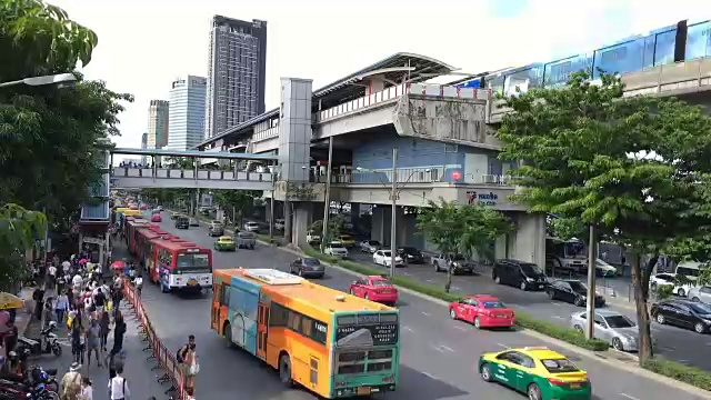 高清延时:旅行者人群视频素材