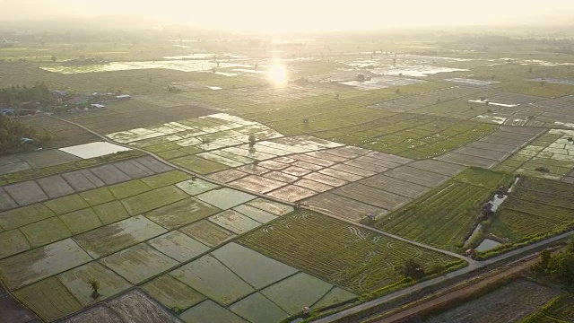 4k:泰国乡村的航拍视频素材