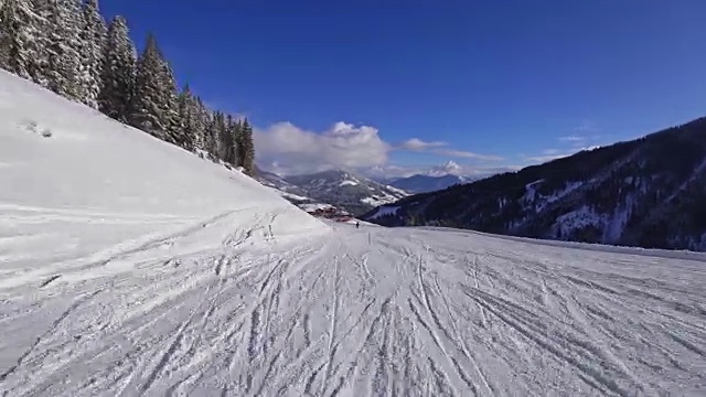 在奥地利米尔巴赫滑雪视频素材