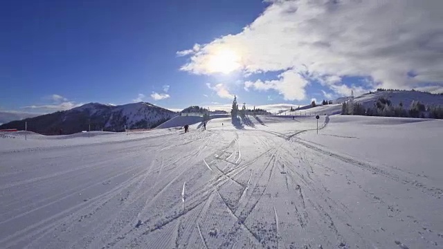 在奥地利米尔巴赫滑雪视频素材