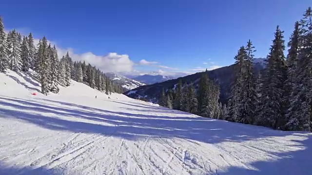 在奥地利米尔巴赫滑雪视频素材