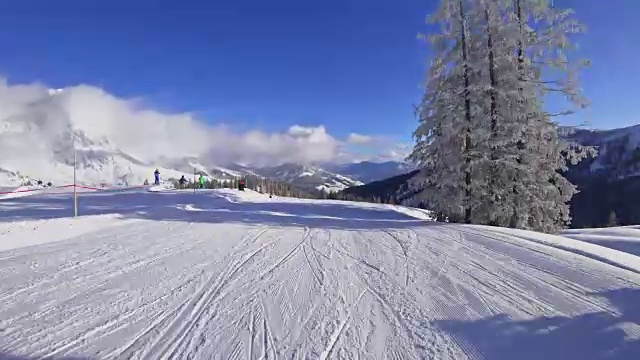 在奥地利米尔巴赫滑雪视频素材