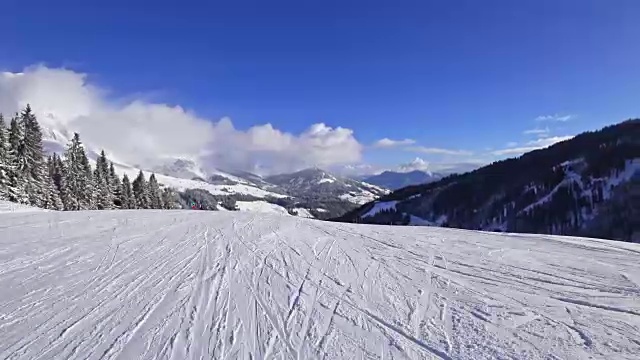 在奥地利米尔巴赫滑雪视频素材