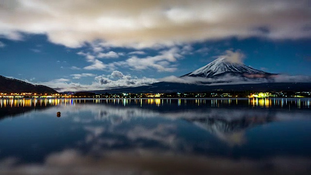 富士山的倒影湖视频素材