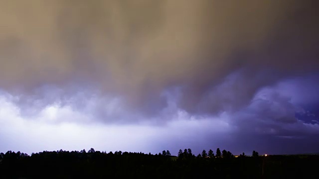 晚上雷雨，时间流逝视频素材