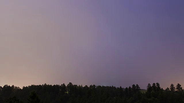 晚上雷雨，时间流逝视频素材