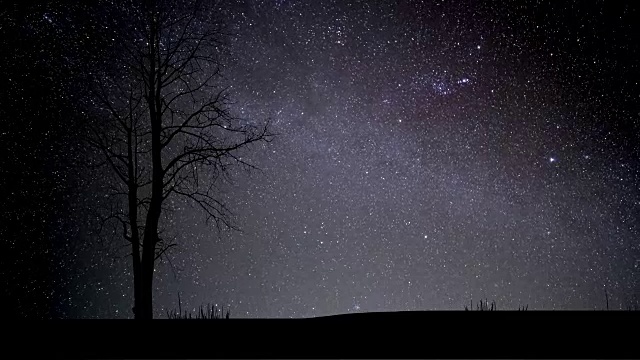 夜星与流星雨的时间流逝视频素材