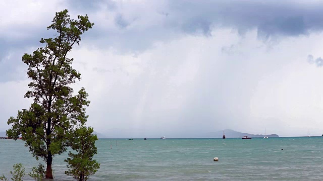 季候雨风暴，高兰塔，泰国视频素材