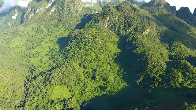 山景和森林鸟瞰图。视频素材