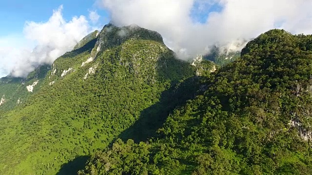 山景和森林鸟瞰图。视频素材