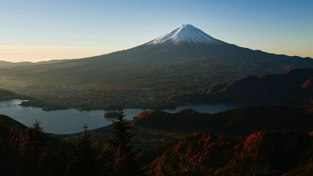 富士山从Shindo Pass(放大)视频素材