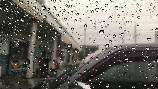 雨滴落在镜子上视频素材