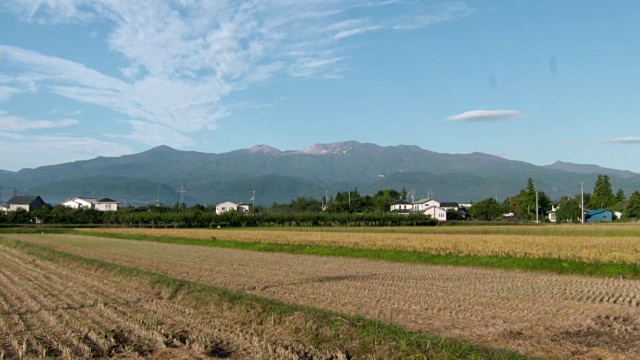 日本福岛东马山脉的长镜头视频素材