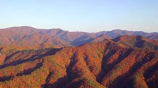 韩国山区的秋景视频素材