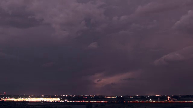 黄昏雷雨，时间流逝视频素材