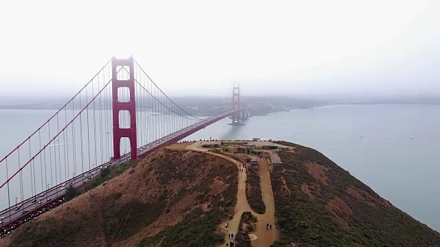 金门大桥的天线视频素材