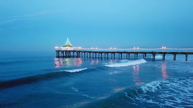 跨海大桥夜景视频素材