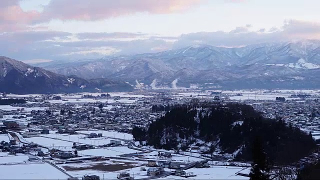 小野城的延时摄影视频素材