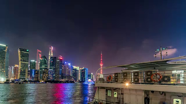 时光流逝，上海夜景视频素材