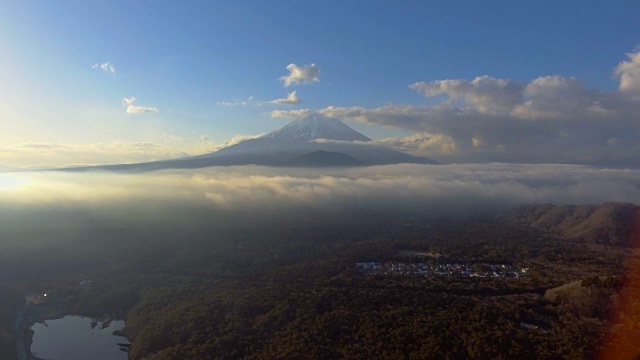 鸟瞰图:富士山视频素材