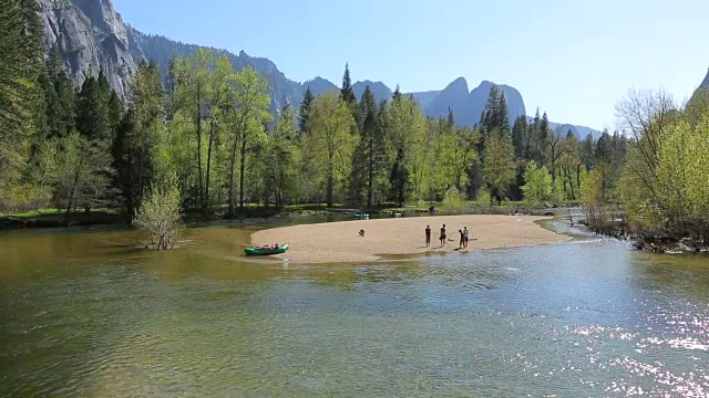 默塞德河，约塞米蒂国家公园视频素材