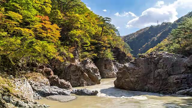 延时:龙yo峡谷日光枥木日本视频素材