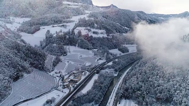 南蒂罗尔| ITA |冬季空中景观视频素材