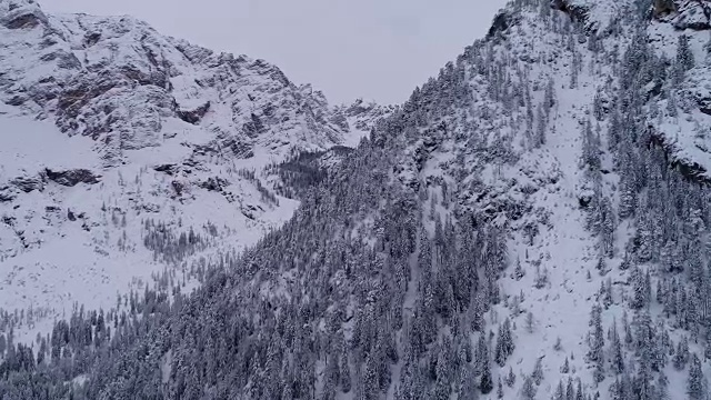 冬季景观-布雷斯湖，意大利-意大利阿尔卑斯山视频素材