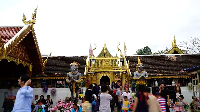 时间流逝Wat Phra That Doi Kham在泰国清迈视频素材