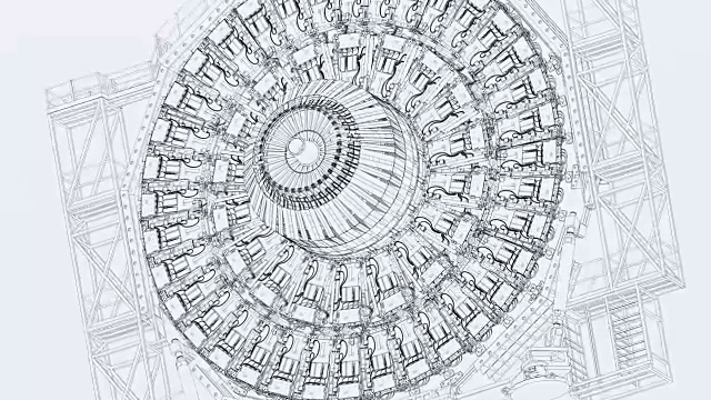 粒子加速器部件蓝图视频素材