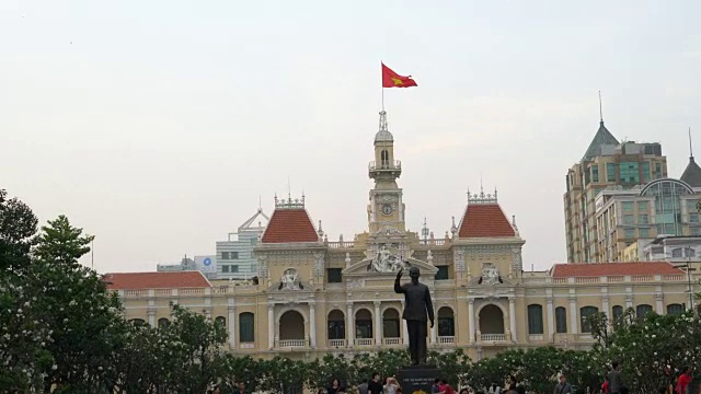 越南胡志明市人民委员会大楼视频素材