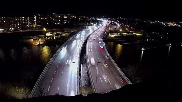 夜晚的斯德哥尔摩视频素材