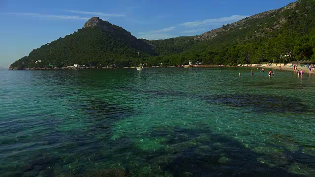 Cala Pi de la Posada, Cap de formento，马略卡岛，巴利阿里群岛，西班牙，地中海，欧洲视频素材