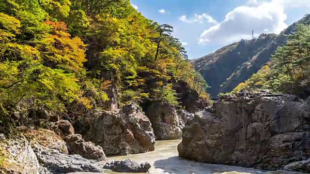 延时:龙yo峡谷日光枥木日本视频素材