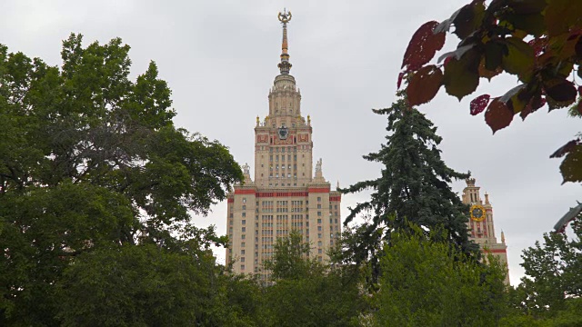 莫斯科国立大学以M.Lomonosov命名视频素材