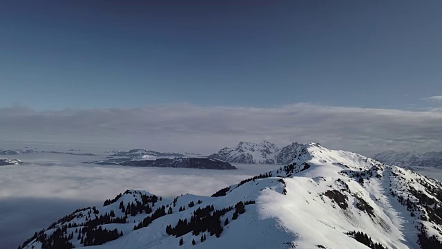 WS空中景观雪山和滑雪胜地/基茨比埃尔，蒂罗尔，奥地利视频素材