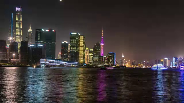 时光流逝，上海夜景视频素材