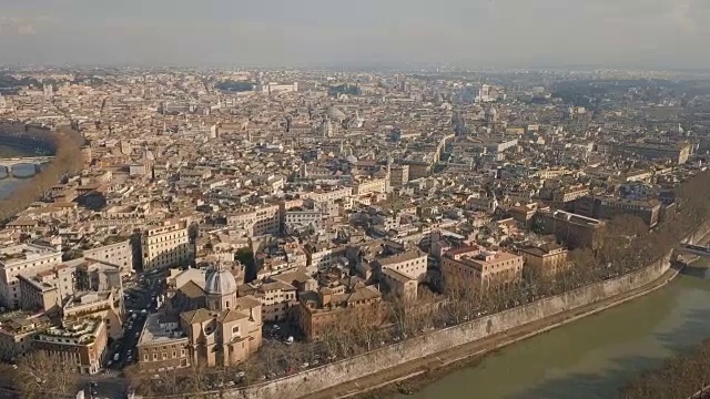 罗马城市鸟瞰图视频素材