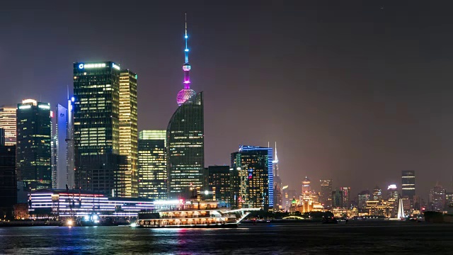 时光流逝，上海夜景视频素材