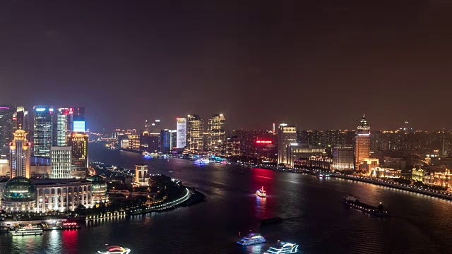 时光流逝，上海夜景视频素材